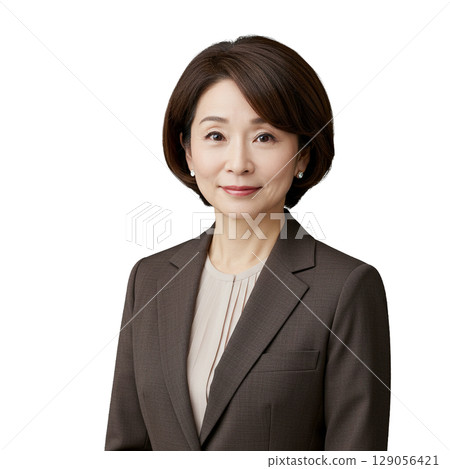 穿著西裝的女商人 穿著西裝的女商人 129056421