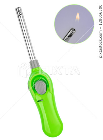 Gas kitchen Elongated lighter with metal tip, on a white background. 129056500