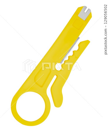 wire insulation stripping knife. on white background in insulation 129056502