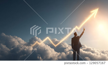 Growth image of a businessman 129057167