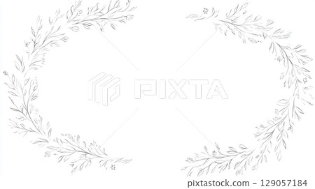 手繪植物枝架 手繪植物枝架 129057184