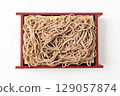 Zaru Soba Noodles Served in a Traditional Tray 129057874