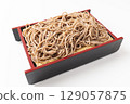 Zaru Soba Noodles Served in a Traditional Tray 129057875