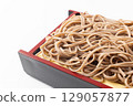 Zaru Soba Noodles Served in a Traditional Tray 129057877
