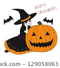 Pumpkin and girl 129058063