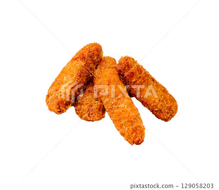 Delicious crispy fried food served in a casual dining setting 129058203
