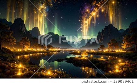 A mysterious view of the aurora A mysterious view of the aurora 129059401