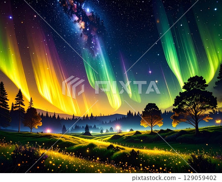 A mysterious view of the aurora A mysterious view of the aurora 129059402