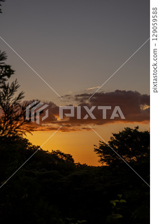 在山上拍攝的日落 129059588
