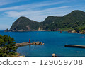 Beautiful uninhabited island harbor 129059708