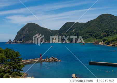 美麗的無人島港口 129059708