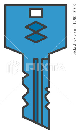 圖示為用於鎖前門或入口的鑰匙，作為安全措施 129060168