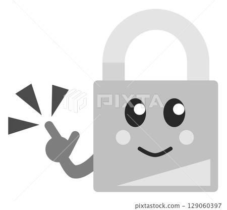 用於預防犯罪和安全目的的掛鎖的可愛插圖 129060397