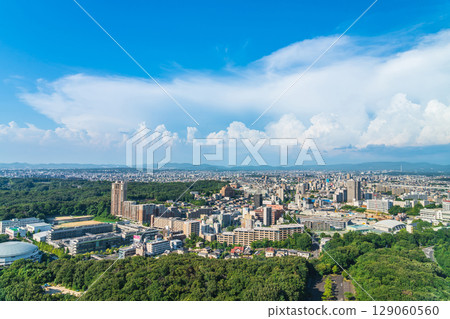 從東山天空塔眺望名古屋市中心的夏天（愛知縣名古屋市） 129060560