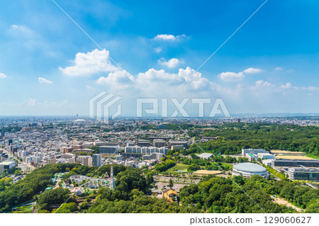 Summer in downtown Nagoya, view from Higashiyama Sky Tower (Nagoya, Aichi Prefecture) 129060627