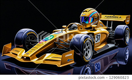 F-1 racing car.   A graceful Formula One car in all its beauty. 129060823