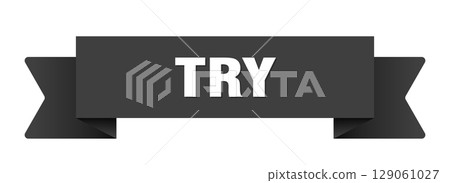 Trying Ribbon try ribbon isolated on transparent background.... - Stock Illustration ...