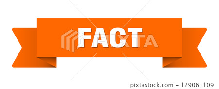 fact ribbon isolated on transparent background. fact ribbon fact ribbon isolated on transparent background. fact ribbon 129061109