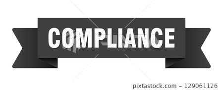 compliance ribbon isolated on transparent background. compliance ribbon 129061126