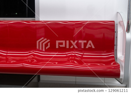 Seating inside the train of SRT Dark Red Line. It is a rapid transit line operated as part of the MBTA subway system from Bangkok to Rangsit Seating inside the train of SRT Dark Red Line. It is a rapid transit line operated as part of the MBTA subway system from Bangkok to Rangsit 129061211