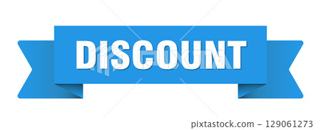 discount ribbon isolated on transparent background. discount ribbon discount ribbon isolated on transparent background. discount ribbon 129061273