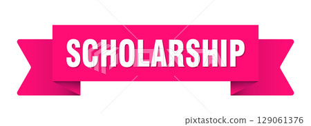 scholarship ribbon isolated on transparent background. scholarship ribbon scholarship ribbon isolated on transparent background. scholarship ribbon 129061376