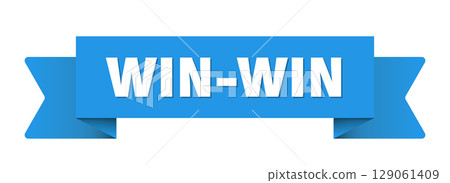 win-win ribbon isolated on transparent background. win-win ribbon 129061409