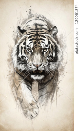 A tiger 129061874