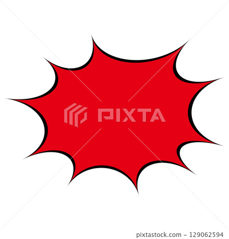 Simple speech bubble illustration - Spiky Simple speech bubble illustration - Spiky 129062594