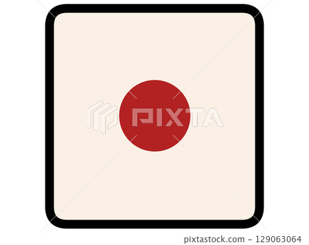 Simple and chic white dice illustration material 129063064