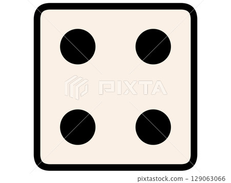 Simple and chic white four dice illustration material Simple and chic white four dice illustration material 129063066