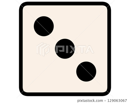 Simple and chic white dice illustration material 129063067