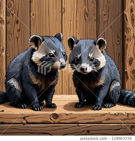 可愛的像素藝術 - 熊狸先生 線印風格 129063726