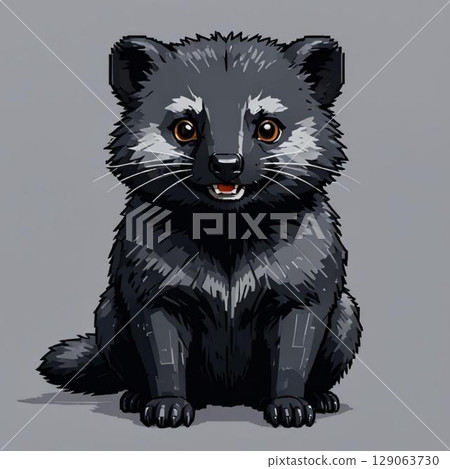 Cute pixel art - Binturong-san Line stamp style 129063730