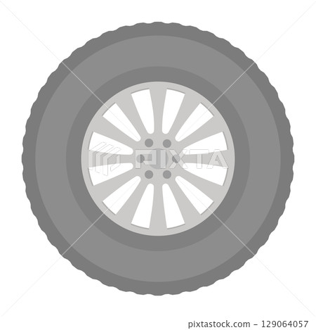 Car tire illustration 129064057