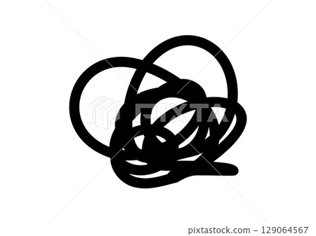 Moyamoya, worried, crumpled, round and round marks Moyamoya, worried, crumpled, round and round marks 129064567