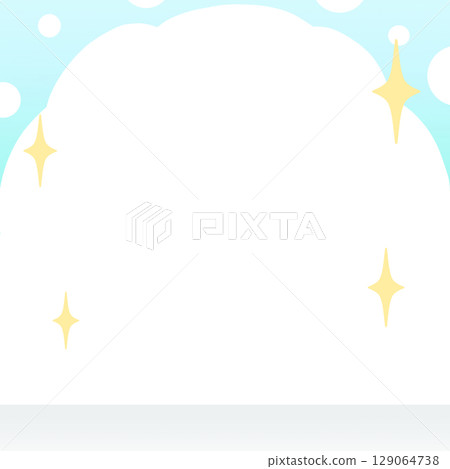 方形背景，手繪素材，簡約向量風格，活潑乾淨的淺藍色邊框，抽象的背景插圖 129064738