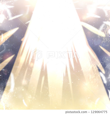 Square background, hand-drawn material, beautifully sparkling light, feathers, and particles, abstract background illustration Square background, hand-drawn material, beautifully sparkling light, feathers, and particles, abstract background illustration 129064775