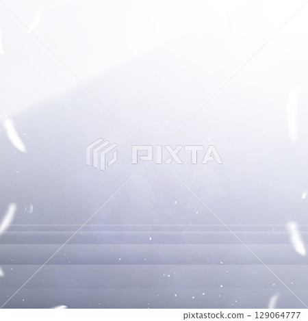 Square background, hand-drawn material, white feathers dancing in a cold space, particles, and a gradient ground, abstract background illustration Square background, hand-drawn material, white feathers dancing in a cold space, particles, and a gradient ground, abstract background illustration 129064777