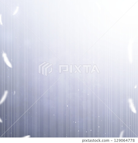 Square background, hand-drawn material, white feathers, particles, and vertical convergent lines dancing in a cold space, abstract background illustration Square background, hand-drawn material, white feathers, particles, and vertical convergent lines dancing in a cold space, abstract background illustration 129064778