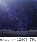 方形背景手繪素材星空夜晚草原背景插畫 129064791