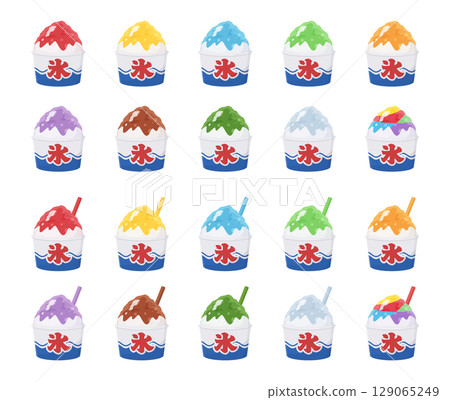 節日刨冰插圖素材集 節日刨冰插圖素材集 129065249