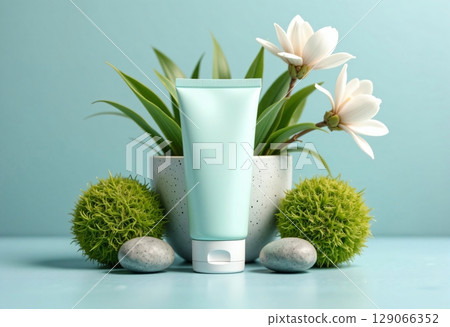 Natural care with flowers and moss for harmony 129066352