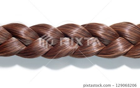 brown hair braid 129068206