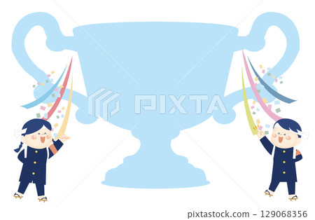 可愛的兒童運動會背景素材3 可愛的兒童運動會背景素材3 129068356