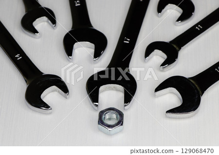 Chrome Vanadium Spanner Size Variety with Hex Nut 129068470