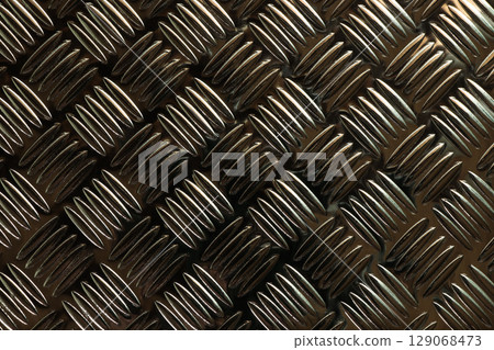 Grip Plate Chrome Metallic Textured Background 129068473