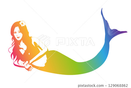 美人魚 人魚 矢量 129068862