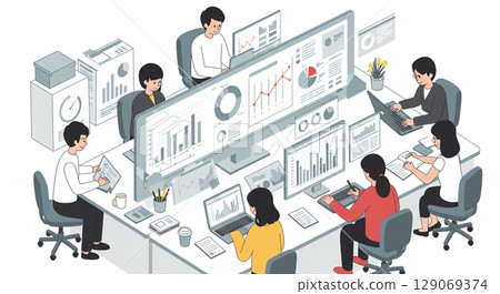 熱烈討論!激發創意的商務會議 熱烈討論!激發創意的商務會議 129069374