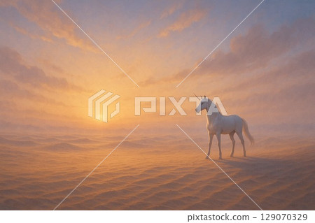 為黎明帶來希望的奇幻獨角獸 129070329